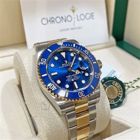 rolex submariner steel gold blue dial price|rolex submariner 116613 40mm blue.